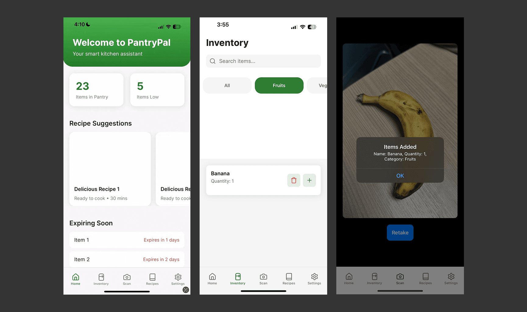 Smart Pantry Management App
